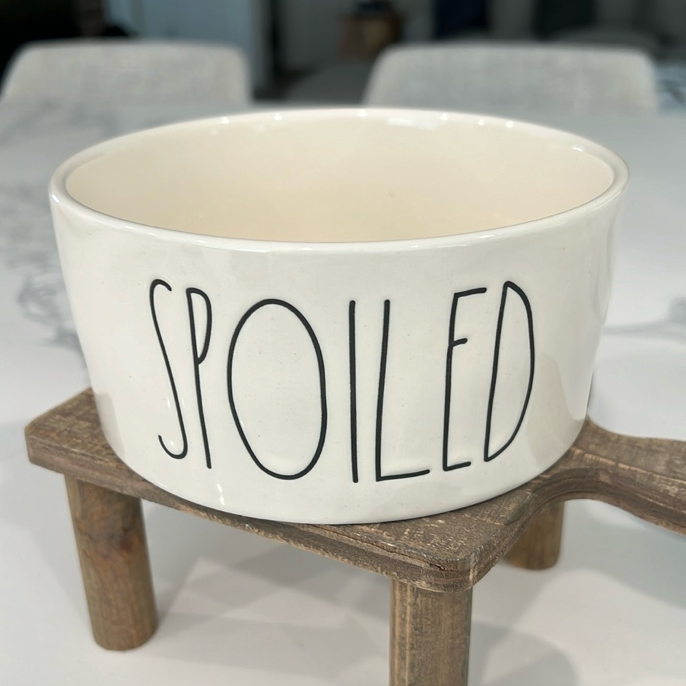 Cute. Rae Dunn SPOILED🐾 BOWL..